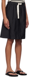 Jil Sander Black Belted Midi Skirt