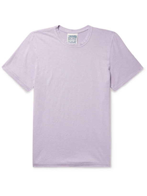 Photo: Jungmaven - Baja Garment-Dyed Hemp and Organic Cotton-Blend Jersey T-Shirt - Purple