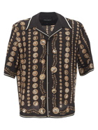 Dolce & Gabbana Coin Print Silk Hawaiian Shirt