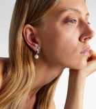 Yeprem Pearlescent 18kt gold clip earrings with diamonds and pearls