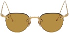 JACQUES MARIE MAGE Gold Circa Limited Edition Fairbank Sunglasses