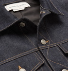 Alexander McQueen - Slim-Fit Panelled Padded Shell and Denim Jacket - Blue