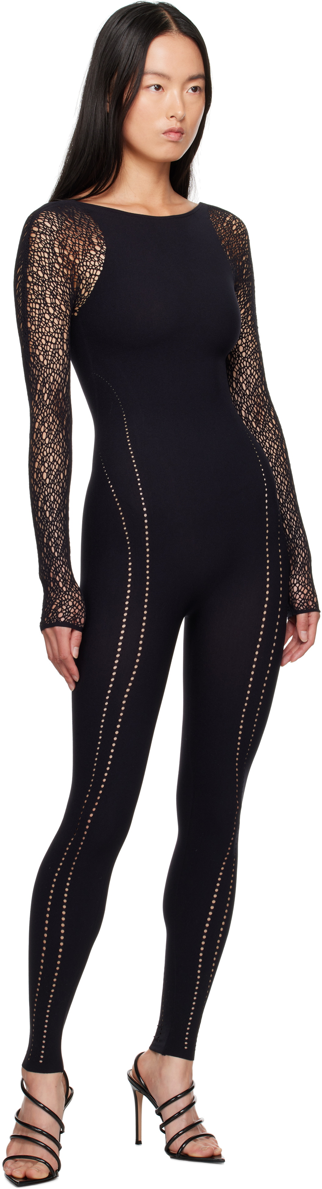 Wolford Black W Net Jumpsuit