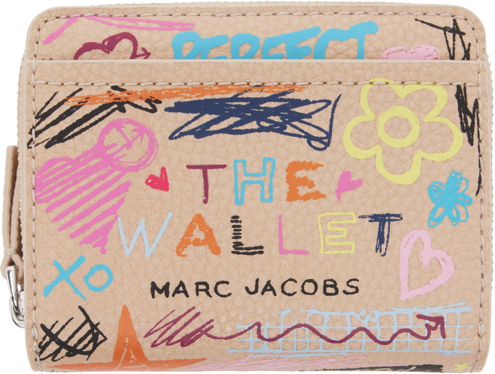 Photo: Marc Jacobs Beige 'The Punk Scribble Mini Compact' Wallet