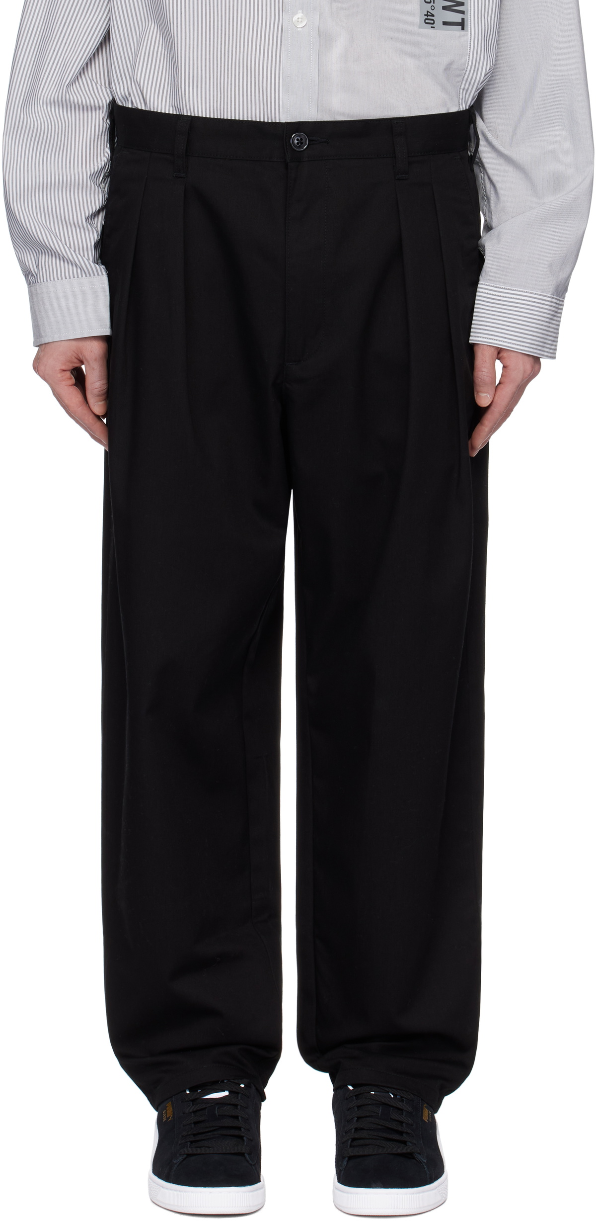 WTAPS Black Pleated Trousers WTAPS
