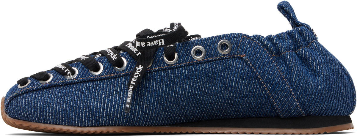 GANNI Navy Sporty Ballerina Flats