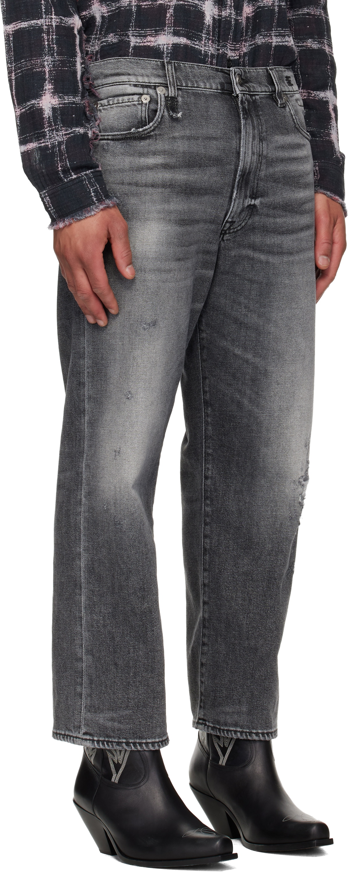R13 Black X-Boyfriend Jeans