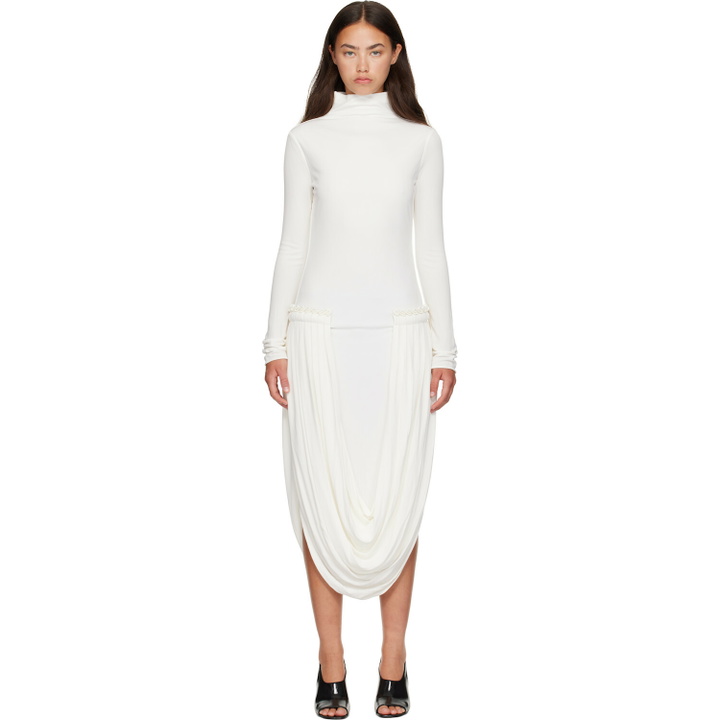 Photo: Stella McCartney White Draping Midi Dress