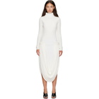 Stella McCartney White Draping Midi Dress