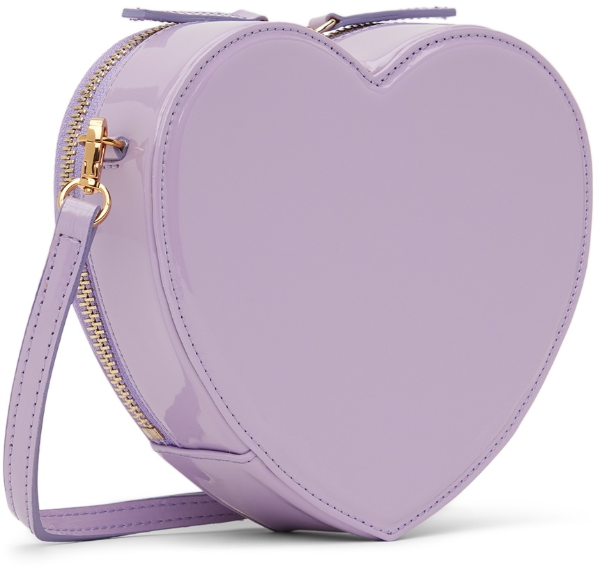 Versace Kids Purple Heart Medusa Shoulder Bag Versace