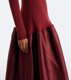 Fforme Catrin jersey and duchesse satin maxi dress
