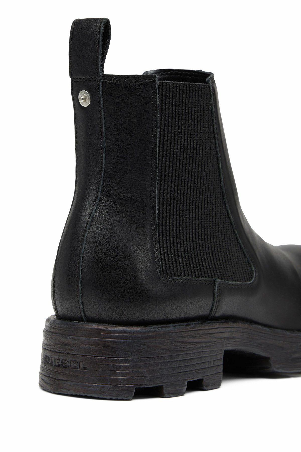 Diesel D-Hammer-Leather Chelsea boots with chunky sole - Boots Mens in Black