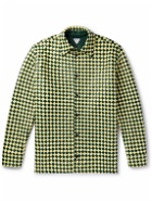 Bottega Veneta - Two-Tone Intrecciato Leather Shirt - Green