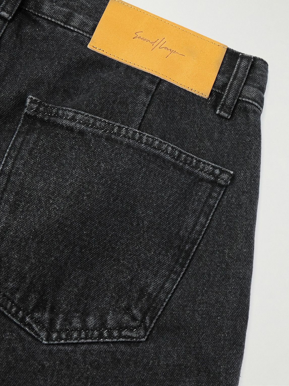 SECOND / LAYER - Valluco Straight-Leg Stone-Washed Jeans - Black