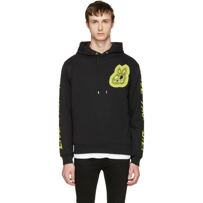 Photo: McQ Alexander McQueen Black Bunny Be Here Now Clean Hoodie