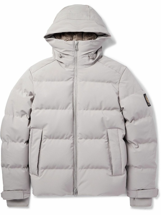 Photo: Belstaff - Pulse Logo-Appliquéd Quilted Shell Hooded Down Jacket - Gray
