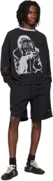 Song for the Mute Black 'Peaking Kid' Relaxed Pullover Sweatshirt