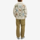Human Made Men's Animal Half-Zip Knit Sweater in White