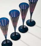 L'Objet Prism set of 4 champagne flutes