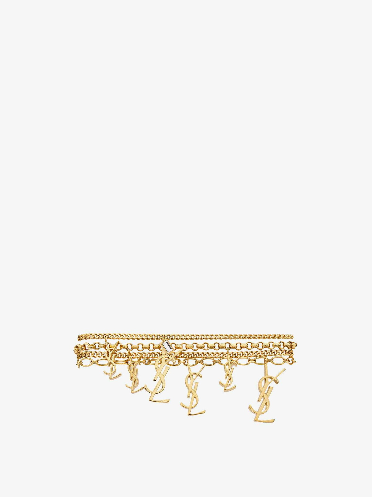 Cassandre Monogram Charm Bracelet in Gold - Saint Laurent