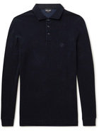 Giorgio Armani - Cotton-Blend Terry Polo Shirt - Blue