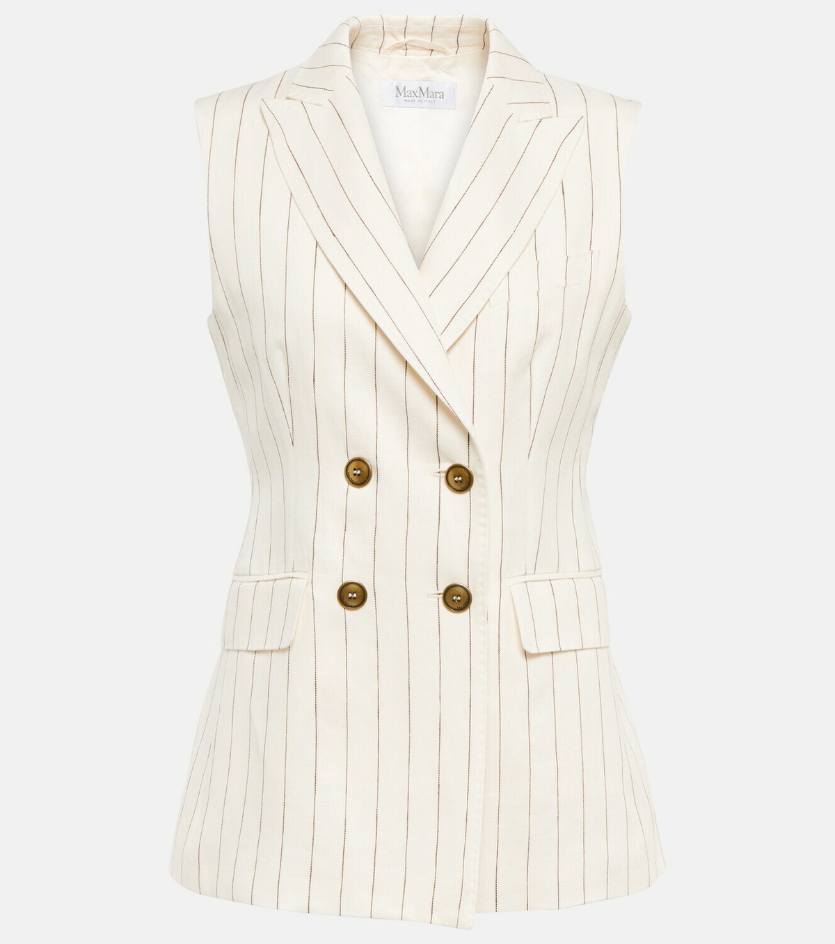 Max Mara - Quebec striped linen vest Max Mara