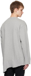 Undercoverism Gray Asymmetric Sweatshirt