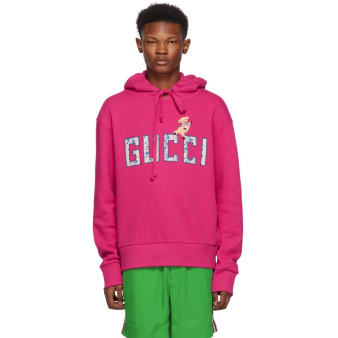 Photo: Gucci Pink and Multicolor Logo Hoodie
