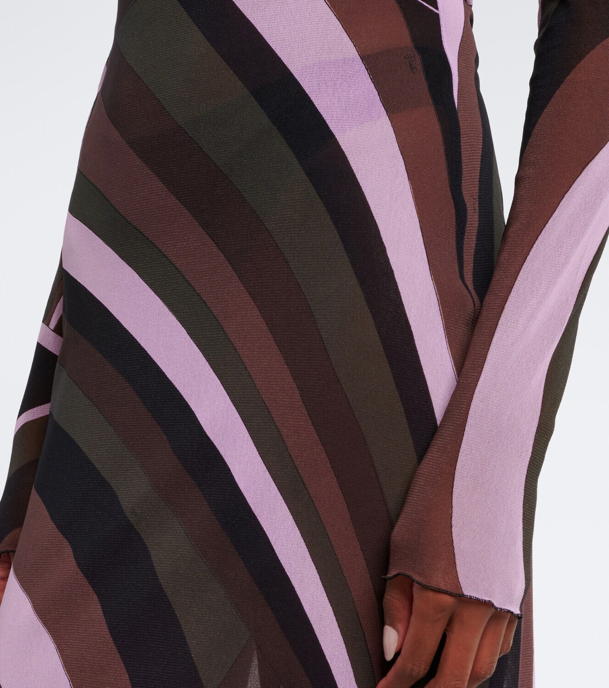 Pucci Iride sheer tulle maxi dress