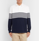 J.Crew - Kyle Twill-Trimmed Striped Cotton-Jersey Polo Shirt - Men - Navy