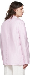 Ermenegildo Zegna Couture Pink Silk Blazer