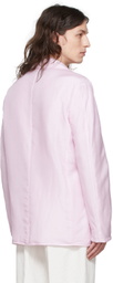 Ermenegildo Zegna Couture Pink Silk Blazer