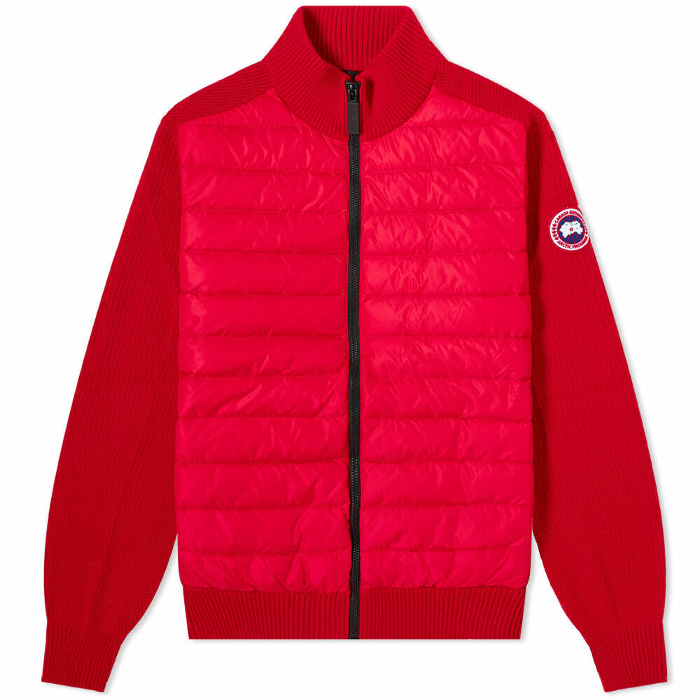 Photo: Canada Goose Men's Hybridge Knit Jacket in Red