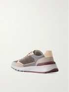 Brunello Cucinelli - Leather and Suede Sneakers - Gray
