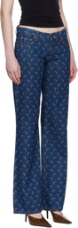 Marine Serre Blue Flare Jeans
