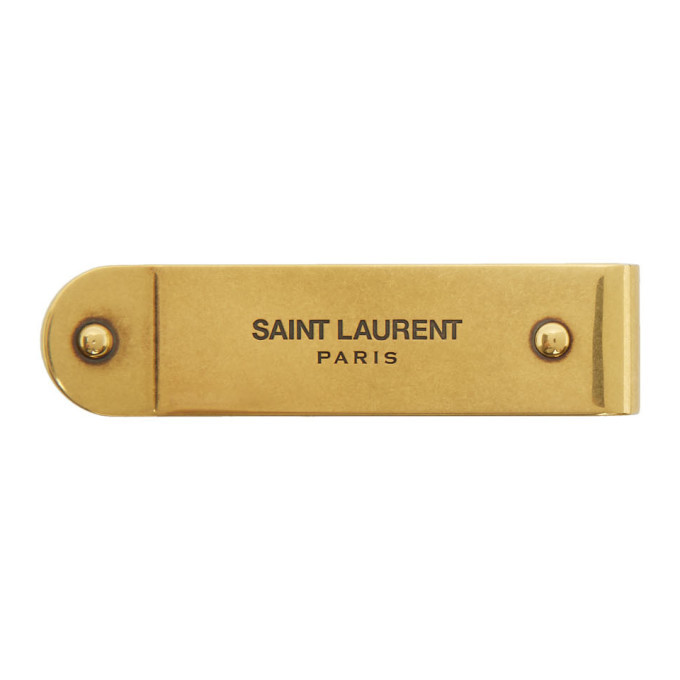 Saint Laurent Gold ID Money Clip Saint Laurent