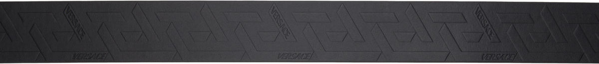 Versace Black 'La Medusa' Greca Leather Belt