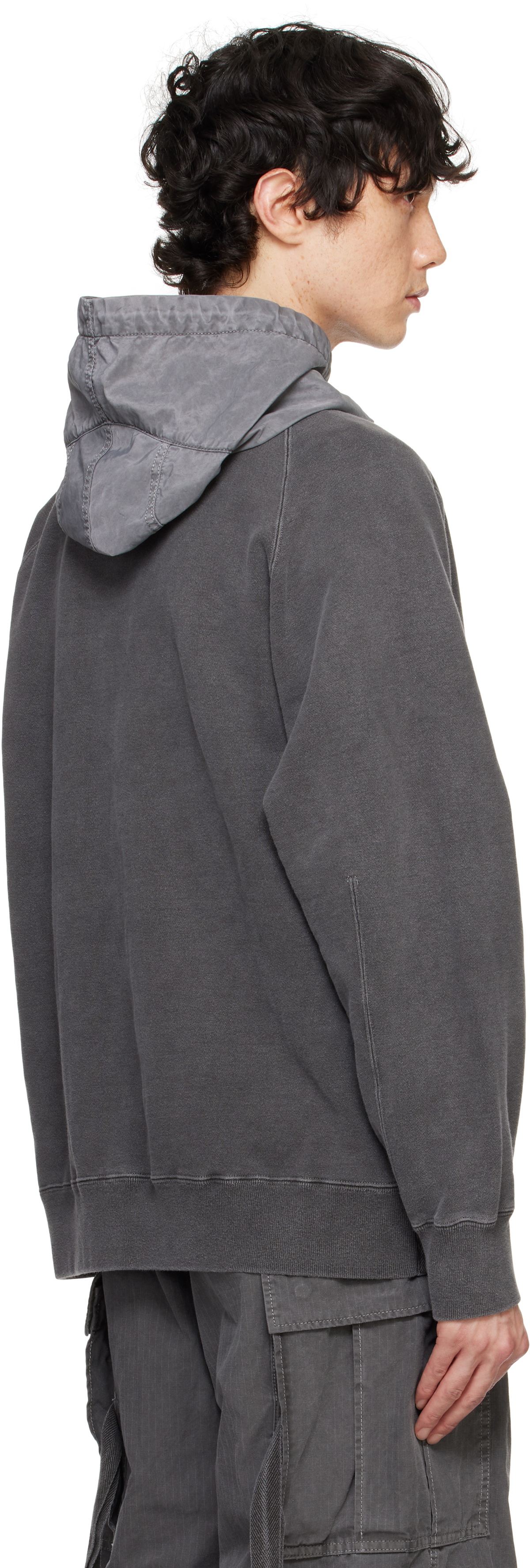 パーカー SACAI 23ss S SWEAT JERSEY HOODIE C GRAY SCM-070 sacai Gray Garment Dye Cotton Jersey Hoodie Sacai