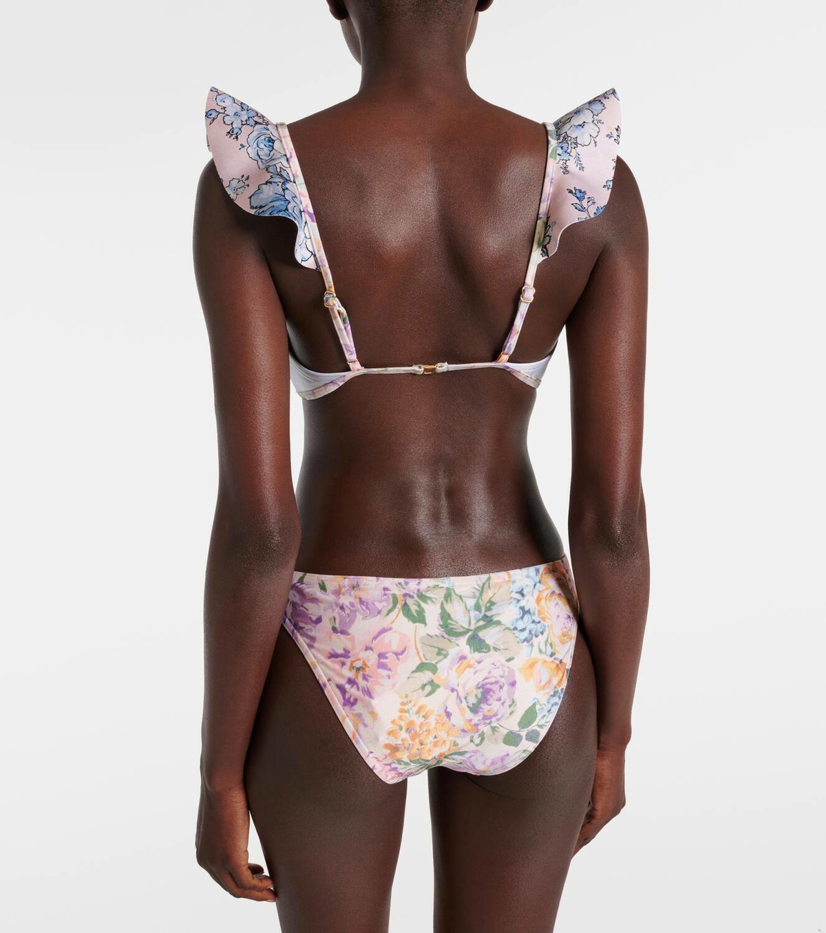 Zimmermann Halliday ruffled floral bikini top Zimmermann