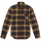 Beams Plus - Checked Herringbone Cotton-Flannel Shirt - Yellow