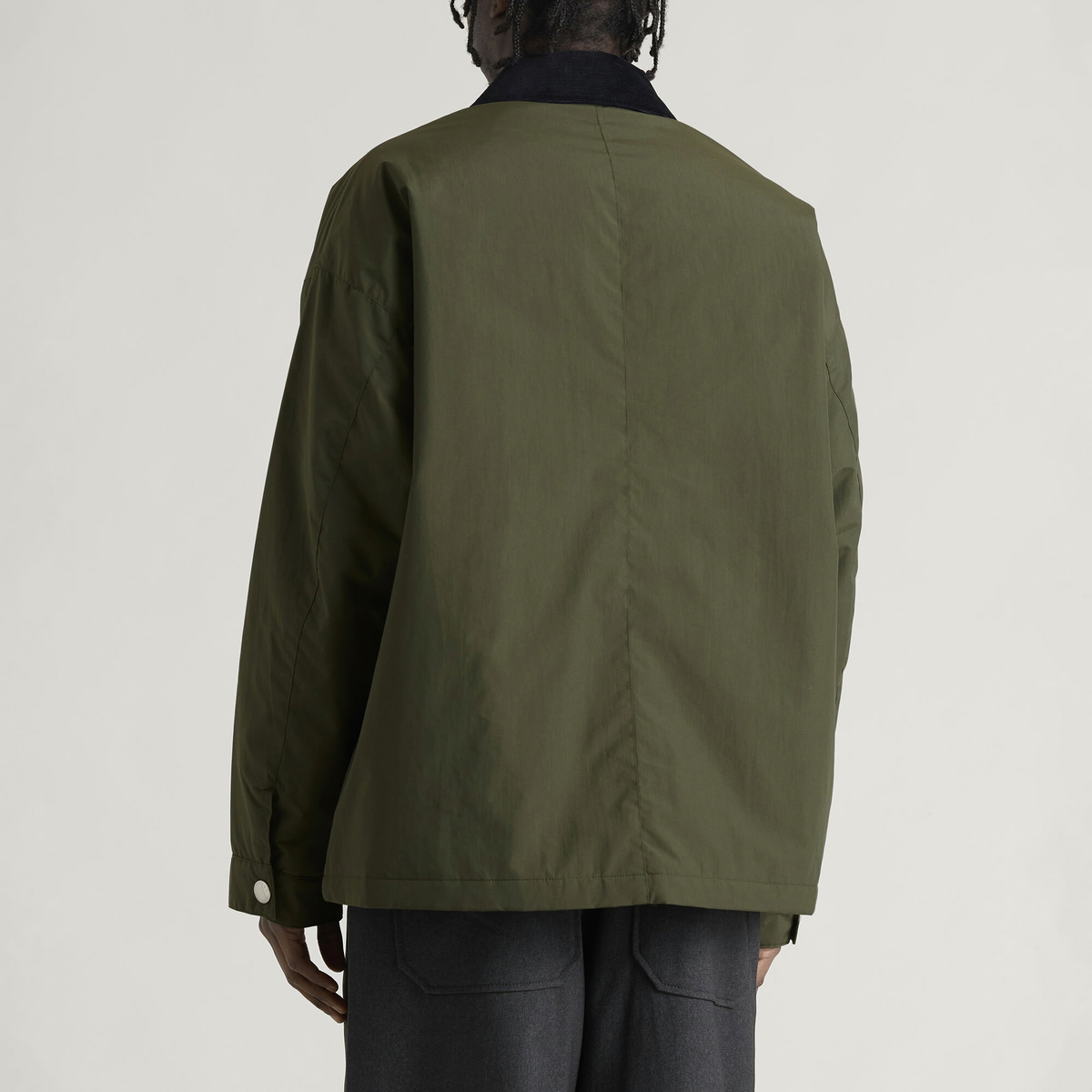 Danton Men's Nylon Teffeta Coverall Jacket in Olive