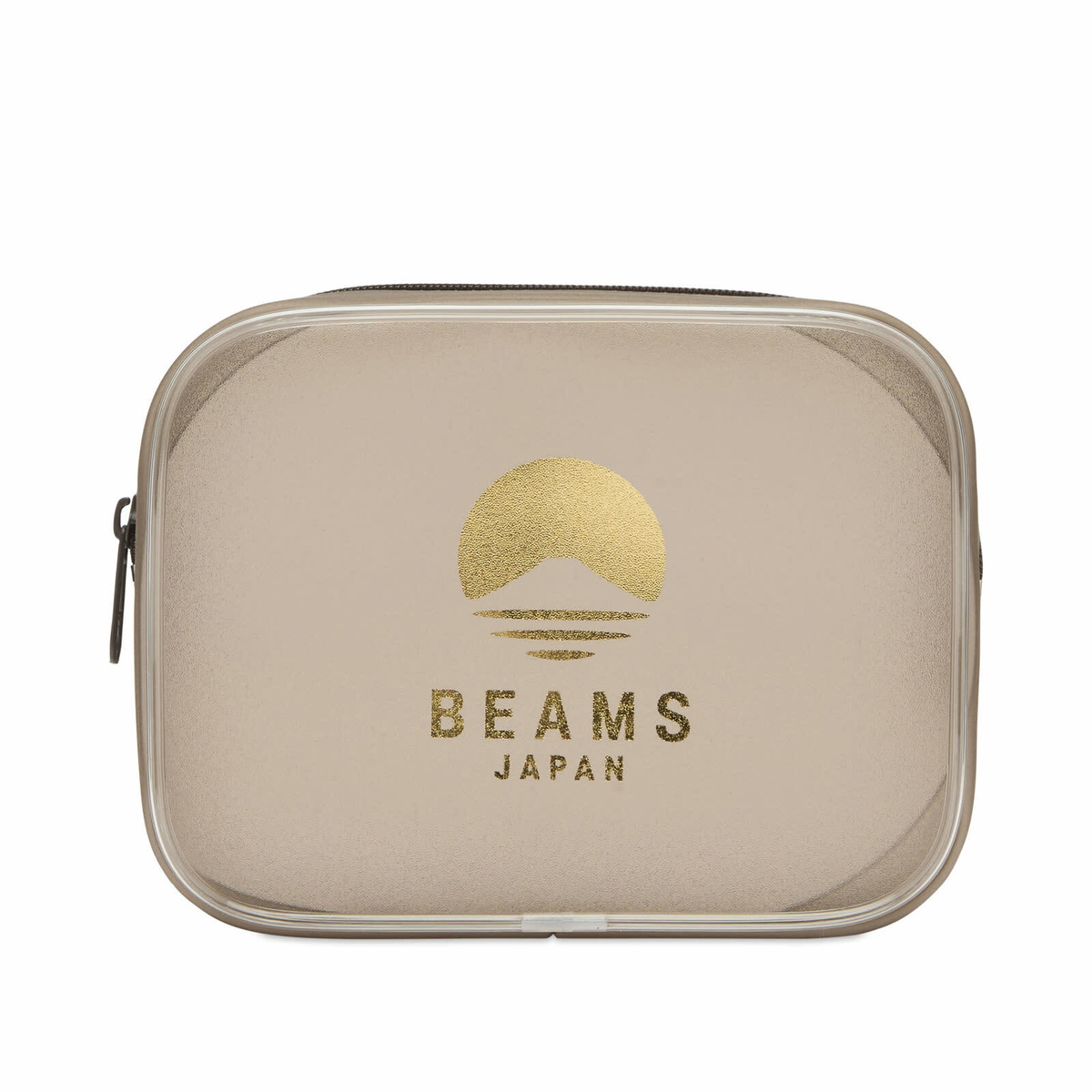 BEAMS JAPAN Logo Pouch - Medium in Brown 