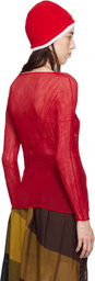 ISSEY MIYAKE Red Chiffon Twist 2 T-shirt