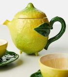 Bordallo Pinheiro Lemon ceramic teapot