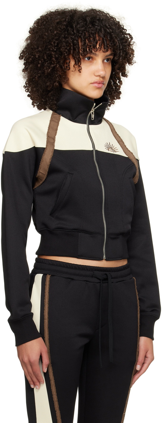 Kijun Black & Off-White Taped Track Jacket