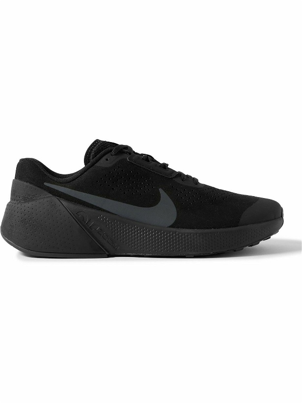Photo: Nike Training - Nike Air Zoom TR 1 Rubber-Trimmed Suede Sneakers - Black
