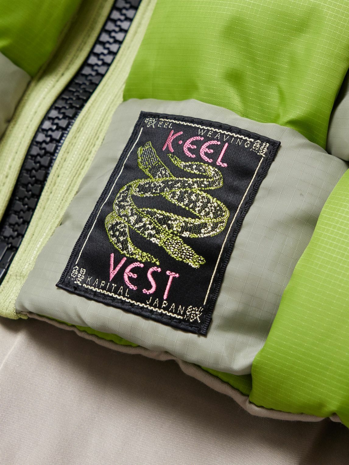 KAPITAL - Cropped Reversible Quilted Padded Shell Gilet