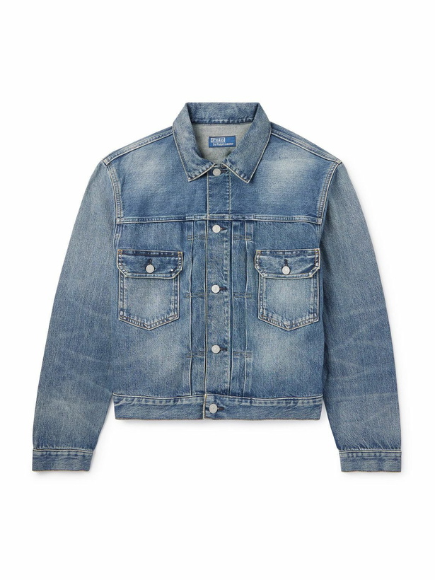 Photo: Polo Ralph Lauren - Cropped Denim Trucker Jacket - Blue