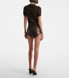 Magda Butrym Belted leather shorts