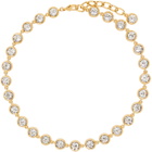 Amina Muaddi Gold Iris Necklace